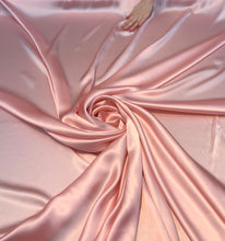 Silk charmouse 54&quot; wide    Beautiful baby pink silk satin charmouse fabric sold by the yard