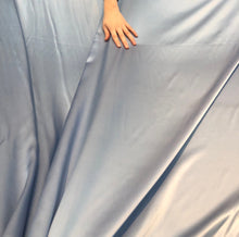 Silk charmouse 54&quot; wide    Beautiful gray blue color silk charmouse fabric sold by the yard