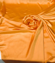 Silk charmouse 54&quot; wide    Beautiful soft  orange color silk satin charmeuse fabric sold by the yard