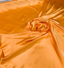 Silk charmouse 54&quot; wide    Beautiful soft  orange color silk satin charmeuse fabric sold by the yard