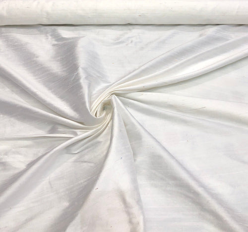 Silk dupion 54" wide  beautiful white color silk shantung fabric sold by the yard