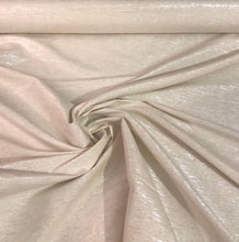 Raw silk 48&quot; wide   Beautiful ivory color noil silk with matalic silver stripes in the fabric sold by the yard