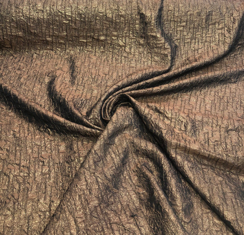 Polyester brocade fabric 60" wide    Beautiful copper color polyester brocade fabric sold  by the yard