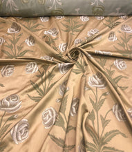 Floral damask jaquard fabric  54&quot; wide     Beautiful gold damask floral design poly fabric sold by the yard