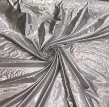 Silver color Matalic cotton fabric 44&quot; wide   Beautiful silver color matalic cotton fabric sold by the yard
