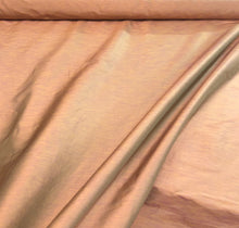 Silk shantung pinstripe 54&quot; wide   Beautiful coral brick with greenish touch silk shantung fabric sold by the yard