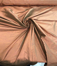 Silk shantung pinstripe 54&quot; wide   Beautiful coral brick with greenish touch silk shantung fabric sold by the yard