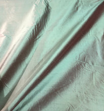 Silk shantung 54&quot; wide    Beautiful green with red shade color silk shantung fabric sold by the yard