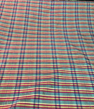 Silk shantung with noel plaids 45&quot; wide   Beautiful aqua pink yellow color silk shantung sold by the yard