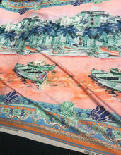 Satin charmeuse digital print 54&quot; wide   Beautiful landscape silk satin charmeuse fabric sold by the yard