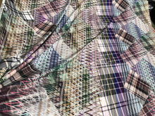 Sating charmeuse digital print 54&quot; wide   Beautiful checks pattern silky charmeuse fabric sold by the yard