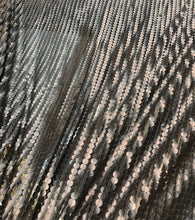 Circle striped pv embilished on mesh fabric  beautiful black color 3D pv stripes embroidered on mesh fabric sold by the yard