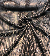 Circle striped pv embilished on mesh fabric  beautiful black color 3D pv stripes embroidered on mesh fabric sold by the yard