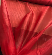 100% polyester oragnza beautiful red color poly organza 60&quot; wide fabric sold by the yard