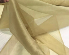100% polyester organza 60&quot; wide, beautiful gold color poly organza fabric sold by the yard