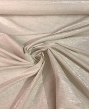 Raw silk 48&quot; wide   Beautiful ivory color noil silk with matalic silver stripes in the fabric sold by the yard