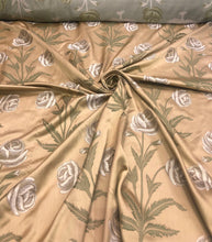 Floral damask jaquard fabric  54&quot; wide     Beautiful gold damask floral design poly fabric sold by the yard