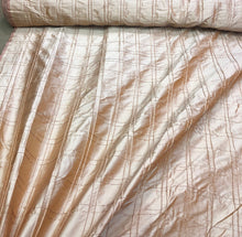 Double stiched silk shantung pintuck fabric 52&quot; wide   Beautiful champagne 100% silk shantung fabric sold by the yard