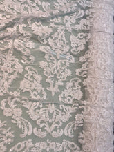 White Bridal lace, beautiful white color hand embroidery re-embroided 52&quot; wide bridal lace fabric sold by the yard