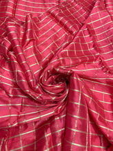 Viscose poly silky soft crepe plaid 44&quot; wide   Beautiful red gold color sold by the yard