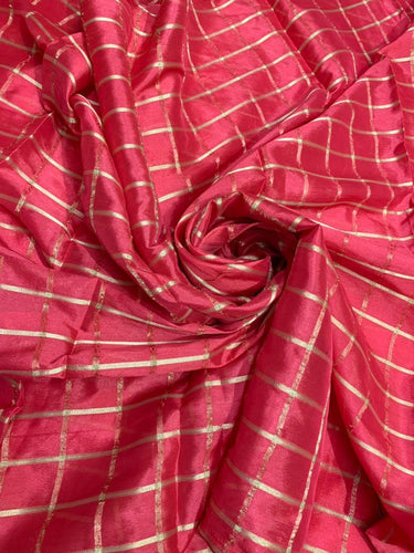 Viscose poly silky soft crepe plaid 44" wide   Beautiful red gold color sold by the yard