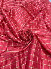 Viscose poly silky soft crepe plaid 44&quot; wide   Beautiful red gold color sold by the yard