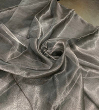 Matalic tissue organza 45&quot; wide   Beautiful black matalic organza sold by the yard   Best use for appreal & home decor