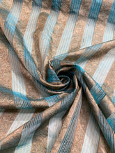 Silk organza striped jaquard design 45&quot; wide   Beautiful green gold jaquard organza sold by the yard   Best use for appereal & home decor