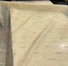 100% silk organza geometric embroidery 45&quot; wide   Beautiful beige gold color sold by the yard