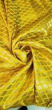 Yellow gold brocade 45&quot; wide.  Beautiful yellow gold jacquard brocade sold by the yard. Best use for theatrical costumes