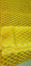 Yellow gold brocade 45&quot; wide.  Beautiful yellow gold jacquard brocade sold by the yard. Best use for theatrical costumes