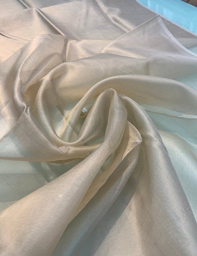 Silk organza fabric 44" wide   Sold by the yard  beautiful champagne gold color silk organza