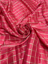 Viscose poly silky soft crepe plaid 44&quot; wide   Beautiful red gold color sold by the yard