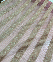 Silk organza stripped jaquard 45&quot; wide  beautiful red gold striped jaquard organza sold by the yard   Best use for Appearel & home decor