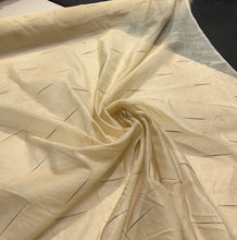 100% silk organza geometric embroidery 45&quot; wide   Beautiful beige gold color sold by the yard