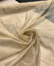100% silk organza geometric embroidery 45&quot; wide   Beautiful beige gold color sold by the yard