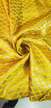 Yellow gold brocade 45&quot; wide.  Beautiful yellow gold jacquard brocade sold by the yard. Best use for theatrical costumes