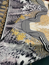 Satin Charmouse digital print 54â wide. Beautiful soft silky Charmouse designer print. Sold by the yard.