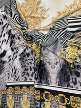 Satin Charmouse digital print 54â wide. Beautiful soft silky Charmouse designer print. Sold by the yard.