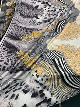 Satin Charmouse digital print 54â wide. Beautiful soft silky Charmouse designer print. Sold by the yard.