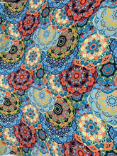 Satin Charmeuse digital printed fabric 54â wide. Beautiful soft silky colorful abstract design.  Sold by the yard