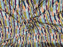 Designer digital printed Charmouse fabric 54â wide.  Beautiful multi color print sold by the yard.  Best use for apparel