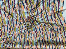 Designer digital printed Charmouse fabric 54â wide.  Beautiful multi color print sold by the yard.  Best use for apparel