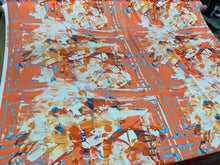 Designer digital printed Charmouse fabric 54â wide. Beautiful coral ivory shades printed fabric sold by the yard. Best use for apparel
