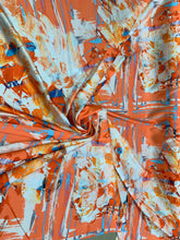 Designer digital printed Charmouse fabric 54â wide. Beautiful coral ivory shades printed fabric sold by the yard. Best use for apparel