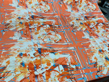 Designer digital printed Charmouse fabric 54â wide. Beautiful coral ivory shades printed fabric sold by the yard. Best use for apparel