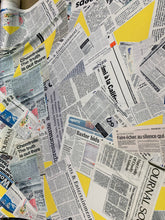 Designer digital printed Charmouse fabric 54â wide.  Beautiful newspaper print fabric sold by the yard.  Best use for fashion & apparel
