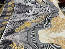 Satin Charmouse digital print 54â wide. Beautiful soft silky Charmouse designer print. Sold by the yard.