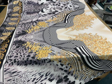 Satin Charmouse digital print 54â wide. Beautiful soft silky Charmouse designer print. Sold by the yard.