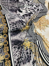 Satin Charmouse digital print 54â wide. Beautiful soft silky Charmouse designer print. Sold by the yard.